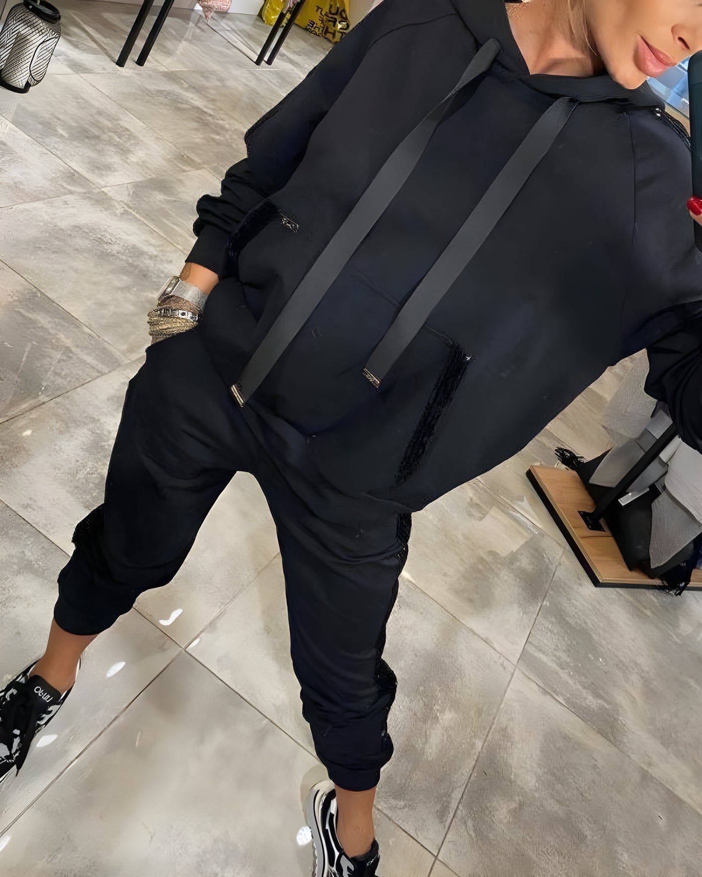 Anaïs™ | Ensemble deux pièces à paillettes élégant