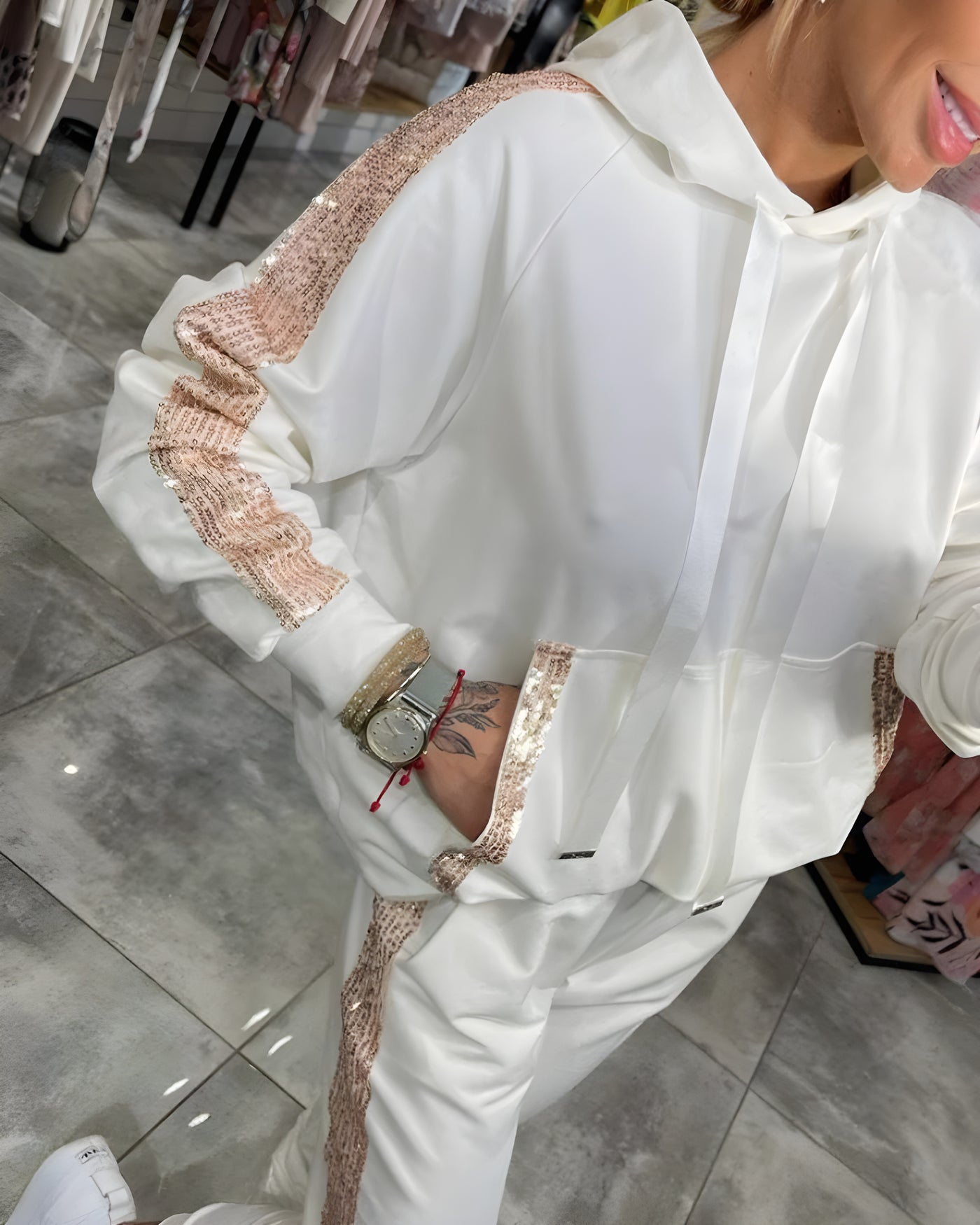 Anaïs™ | Ensemble deux pièces à paillettes élégant