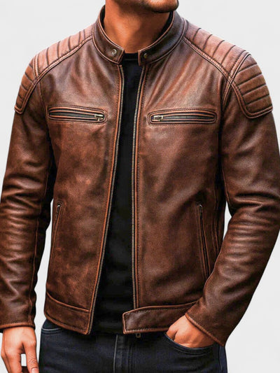 Troels™ | Veste en cuir premium