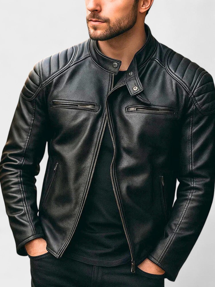Troels™ | Veste en cuir premium