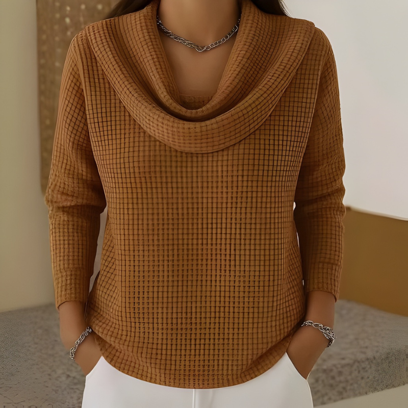 Amber™ | Pull chaud à col cascade