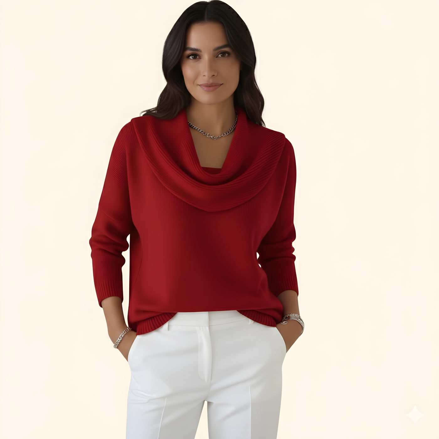 Eliza™ | Pull à col drapé