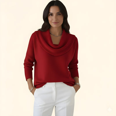 Eliza™ | Pull à col drapé