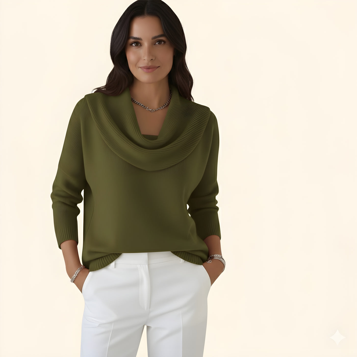 Eliza™ | Pull à col drapé